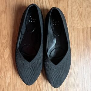 A New Day Black Knit Flats Size 6.5